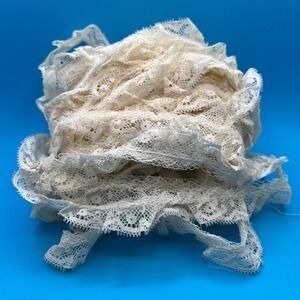 Vintage Cream Lace Trim Scalloped Floral Ribbon 0.75‎ Inch x 10 Yards